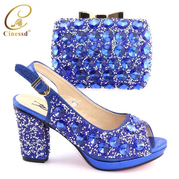 

New Arrival African Shoes and Bag Set for Party Italian Women Comfy Platform Sandal Shoes African Shoe and Bags Women Italian