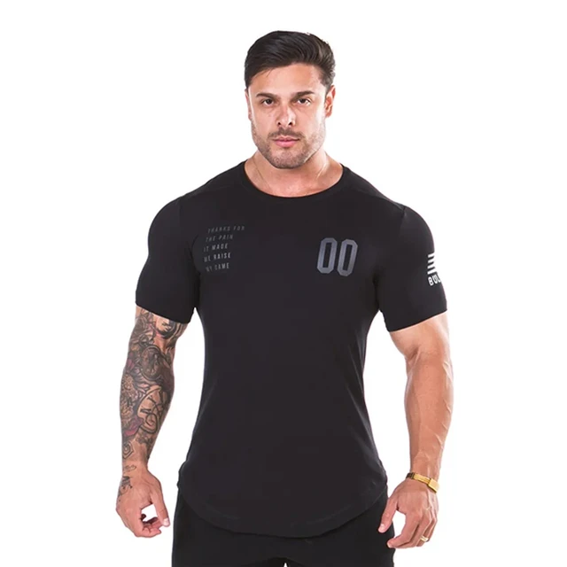 Printed ONeck Men’s Fitness Gym T Shirts Men's Fitness Apparel, Men's Sports & Fitness T