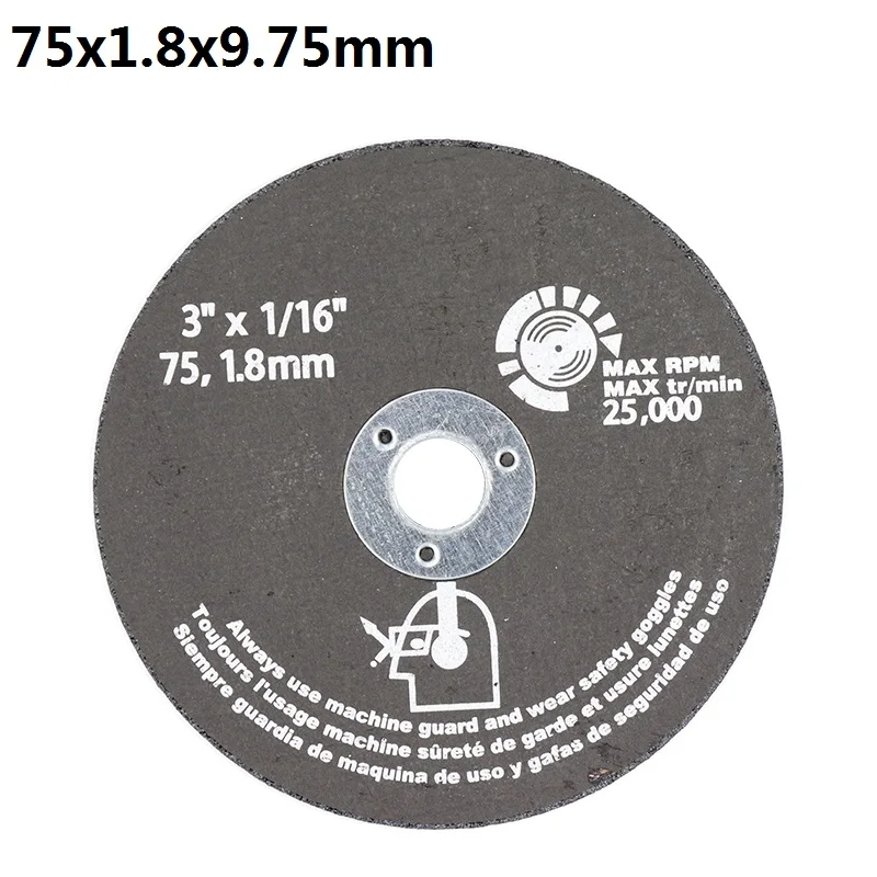 XCAN 1 шт. диаметр 75 мм волоконный режущий диск для угловой шлифовальный круг режущая каменная плитка Metel дисковая пила - Цвет: 75x1.8x9.75