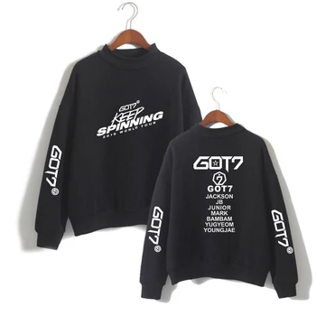 

GOT7 2019 WORLD TOUR Album High neck Sweatshirt women New Fashion sweatshirt female Trend High neck Harajuku Streetwear