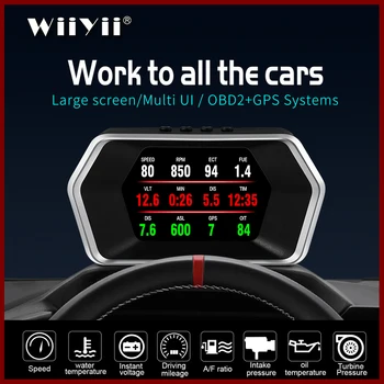 

Newest Head Up Display OBD Car Electronics HUD Display P17 OBD2+GPS Dual Mode GPS Speedometer Clear Faulty Code PK C1 RPM Temp