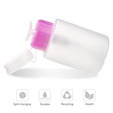 200/100ml Empty Plastic Nail Polish Remover Alcohol Liquid Clear Press Pumping Dispenser Bottle Nail Art UV Gel Cleaner
