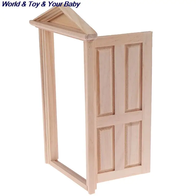 1pc 1:12 Doll House door Furniture Simulation Miniatures DIY Wooden Window Door Doll house Accessories Pretend Play Toy for kids 1pc 1:12 Doll House door Furniture Simulation Miniatures DIY Wooden Window Door Doll house Accessories Pretend Play Toy for kids