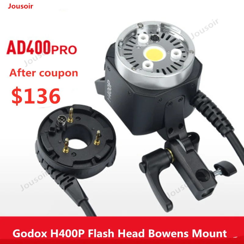 Presale Godox H400P Вспышка Голова Боуэнса Вспышка вспышки Ручная Удлинительная Головка для WITSTRO AD400Pro AD400 Pro Вспышка Строба CD50 T03
