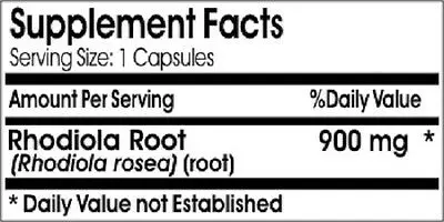 

Rhodiola Extract Rosea 900 mg 3% Rosavins 1% Salidrosides Boosts Energy