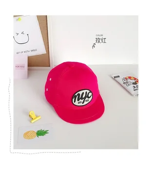 

Thin explosion models children flat hat summer fluorescent embroidery boys and girls baseball caps baby hip hop cap