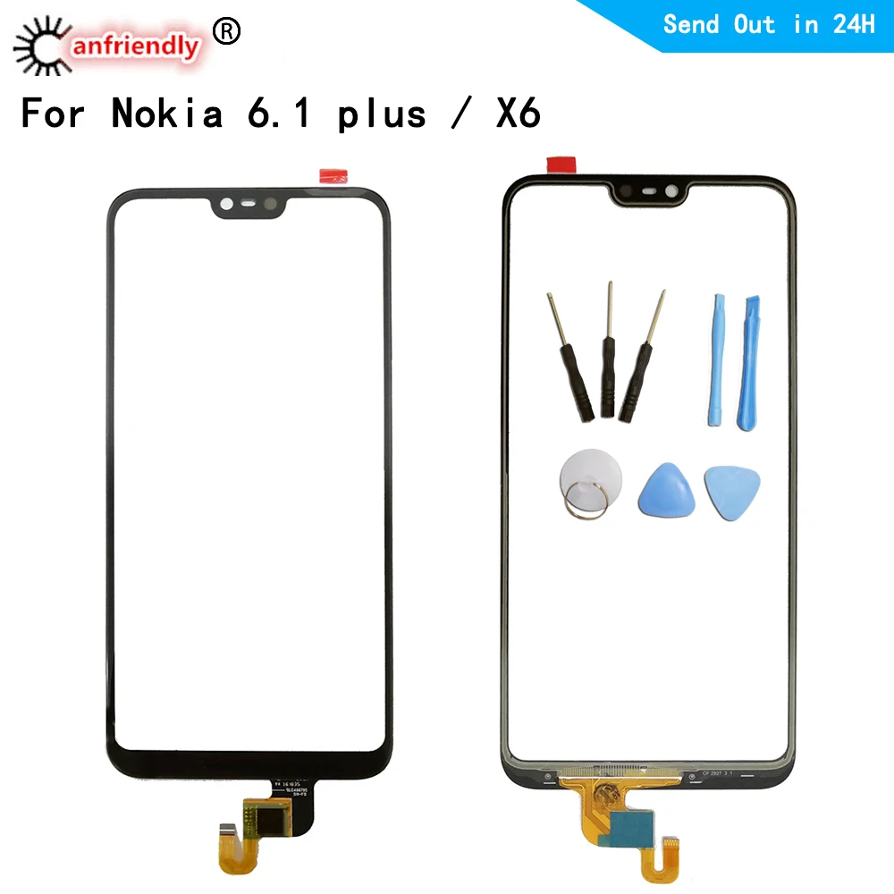 For Nokia 6.1 plus / X6 Touch Screen Panel Replacement Digitizer Sensor Front Glass for Nokia 6.1 plus / X6 Mobile Phone Parts