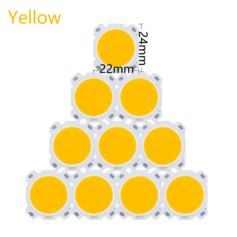 10 Stück LED COB 3W 5W Helle 20mm Rote Grüne Blaue Gelbe Weiße Chip-Lichtperlen LED-Birne Spotlight Panelleuchte Downlight Diodenlampen – Detail 4