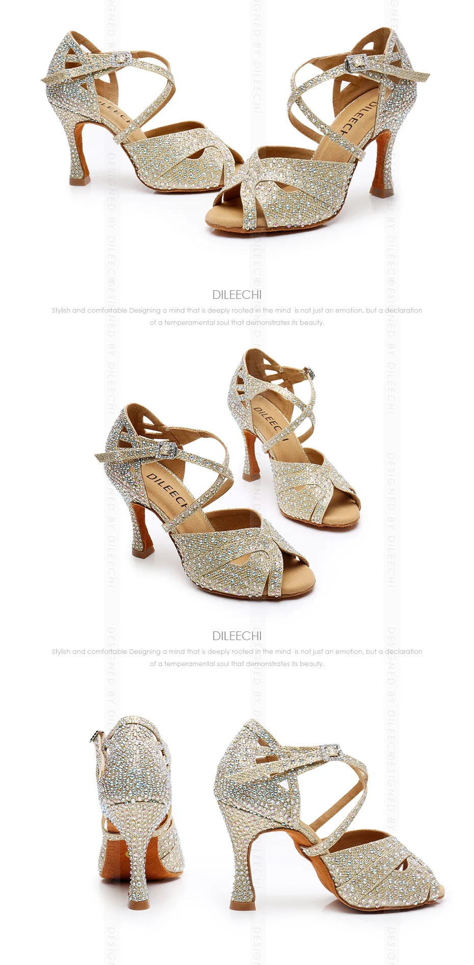 鞋子图片展示-金色-2