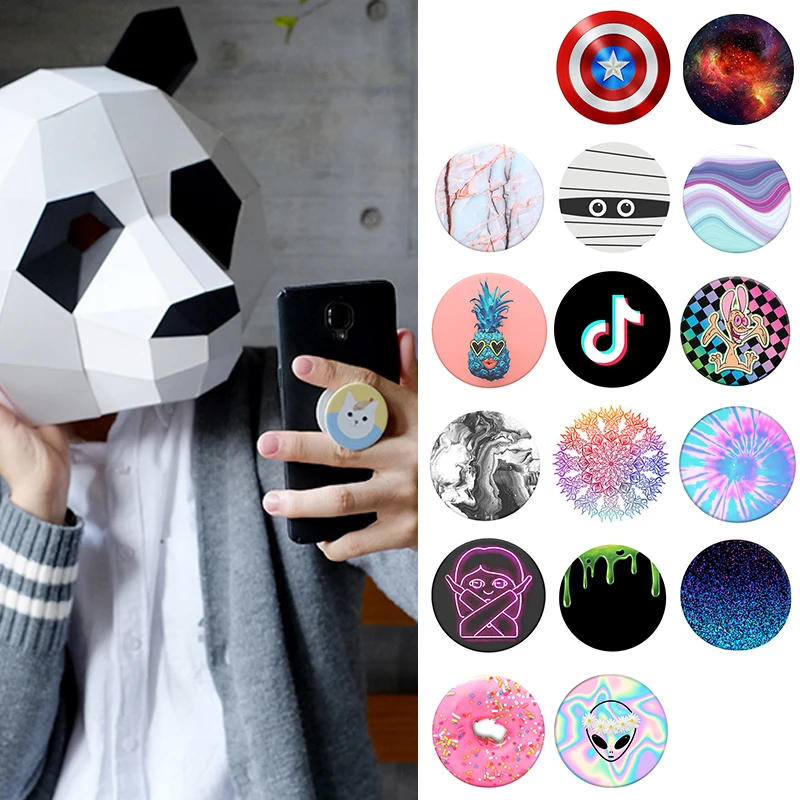 

PopSoket Drawing Universe попсокет Round Finger Ring Stand Pocket Socket Phone Holder PipSocket for Phones 16 color PopSocet