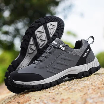 

Mountaineering Male Outdoor Shoes Hiking Waterproof Non-slip Wear-resistant Climbing Mountain Shoes Casual Solid Bottom Shoes