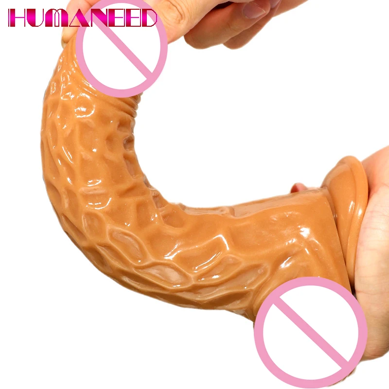 27.5*5.5cm Real Dildo Animal Snake Dildo Suction Cup Screw Thread Design Stimulate Fake Penis Sex Toy for Women Erotic Product