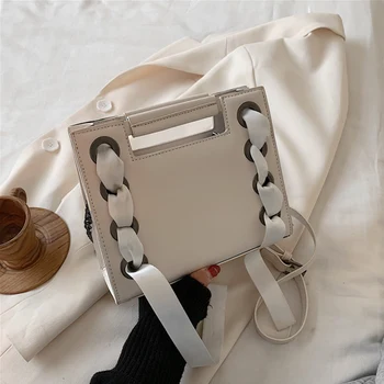 

Burminsa Korean Style Small Chain Women Messenger Bags Unqiue Design Ladies Handbags High Quality Girl Shoulder Bags Spring 2020