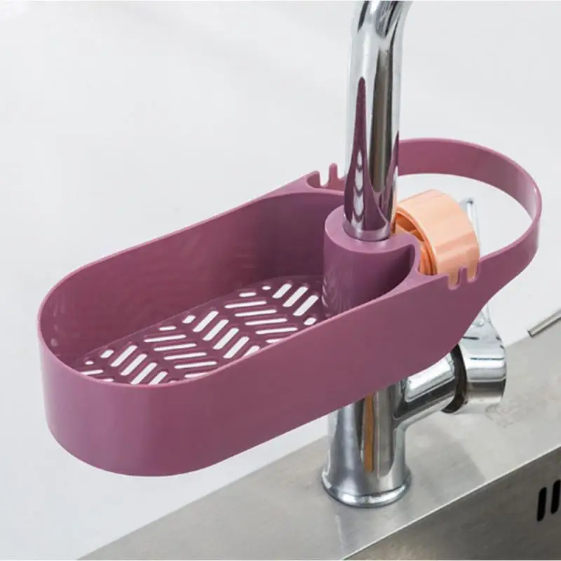 Кухонный Органайзер сушилка для раковины держатель губки и мыла регулируемая