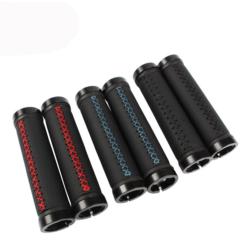 

Bike Mountain Handlebar Set Bilateral Lock Handlebar Set Bicycle Handlebar Handmade Leather Handlebar Bike Grips Bicycle Parts
