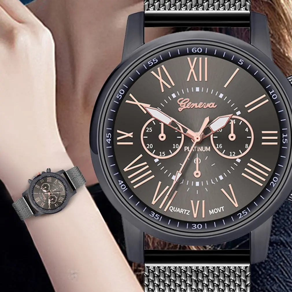 ZA36 Casual Fashion Ladies Quartz Watch Steel Mesh Band Quartz Watch Personality Wild Women Watch Best Gift