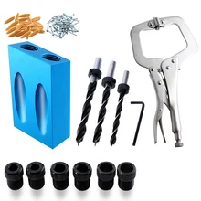 

Pocket Hole Screw Jig Punching Locator Drilling Bits Woodworking Joint Angle Household Carpentry Furniture Portable Tools