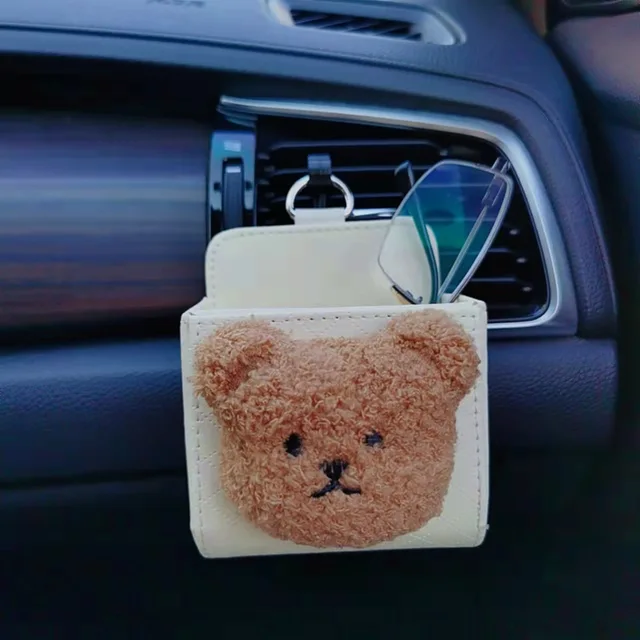 10Pcs Cartoon Bear Car Storage Bag