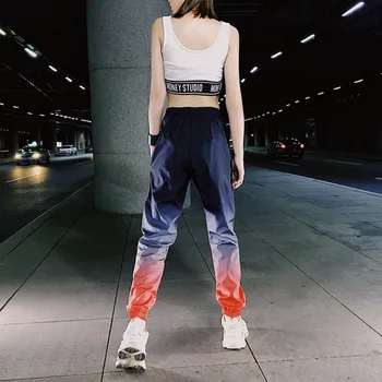 

Fashion Women's Casual Loose High-Stretch Sports Harajuku Gradient Print Leggings Pants