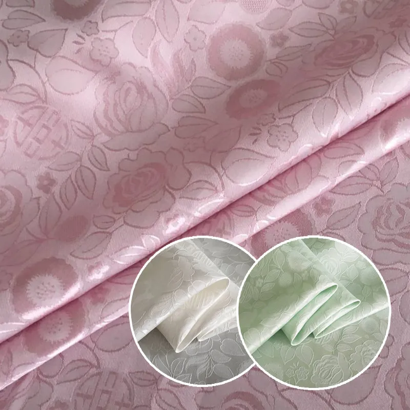 

{Sang Pu} Satin Silk Fabric Pure Silk Fabrics Hanfu DIY Fabric Jacquard Silk Multicolor Material