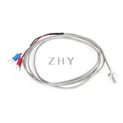 

4.9Ft Long 4.5mm Sensor Dia Metal Wrapped Line K Type Thermocouple Probe