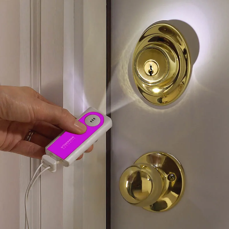 

Indoor Security Alarm with LED Light Portable Travel Door Entry Sensor Defense Hi 888