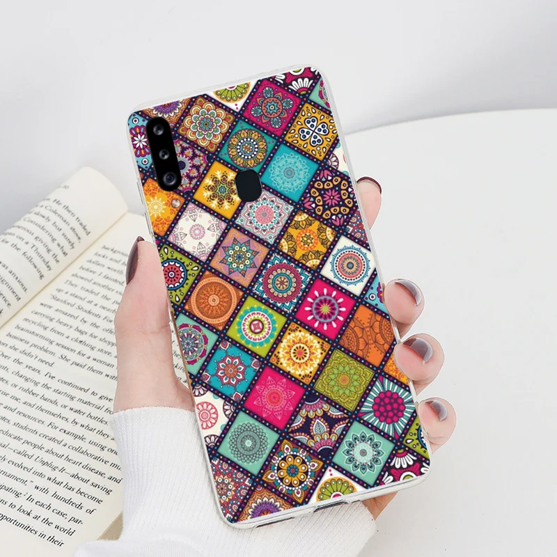 silicone case samsung Case On For Samsung Galaxy A20S Capa 6.5" Soft Silicone Clear Leopard Flower Shell For Samsung a20s a 20s A 20 S SM-A207F Fundas silicone cover with s pen Cases For Samsung