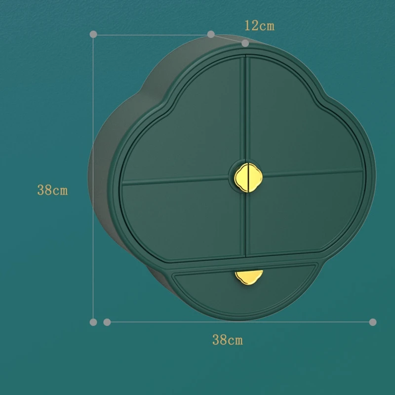 Abs Dustproof Drawer Type Wall-Mounted Makeup Storage Box Bathroom Cosmetics Organizer Box