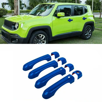 

for Jeep Renegade 2015-19 Abs Blue Door Handle Decorative Cover Trim Protective