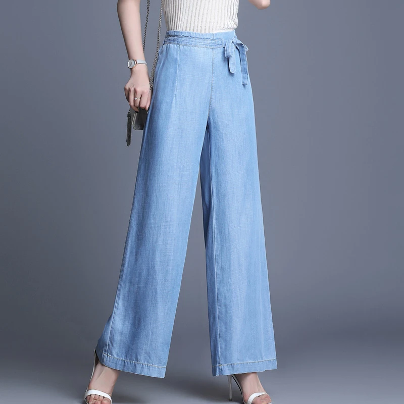 plus size wide leg denim jeans