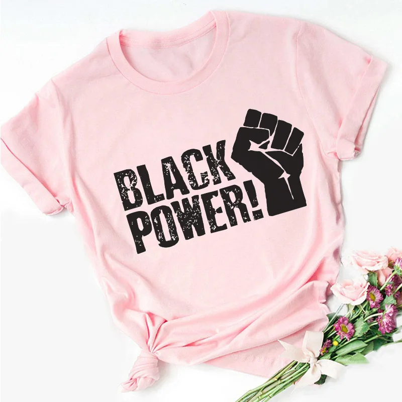 BLACK LIVES MATTER Alphabet Print Pink T-shirt Women New Summer Short Sleeve Fashion Lady Tops T Shirt Ladies Female Tee Tshirt