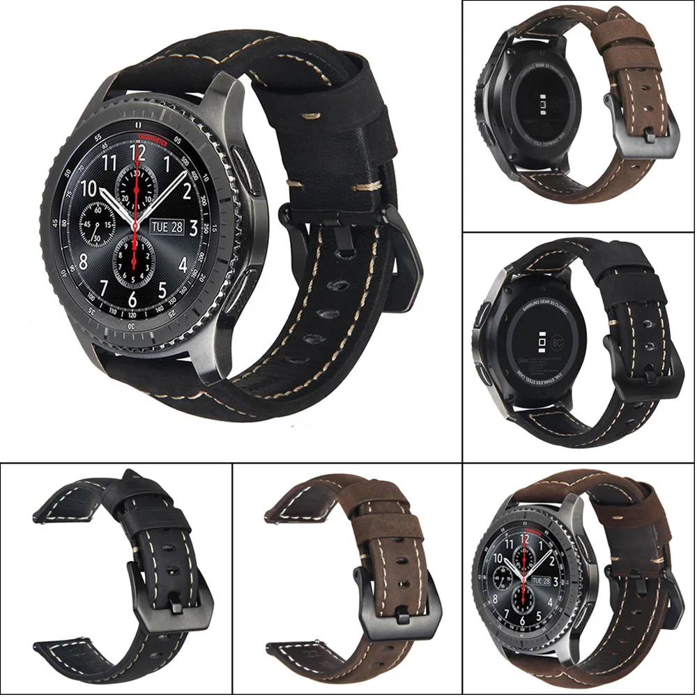 Ремешок из натуральной кожи для Garmin Vivoactive 3, умный Браслет, сменный ремешок для vivoactive 4S/Forerunner 645, сменный Браслет