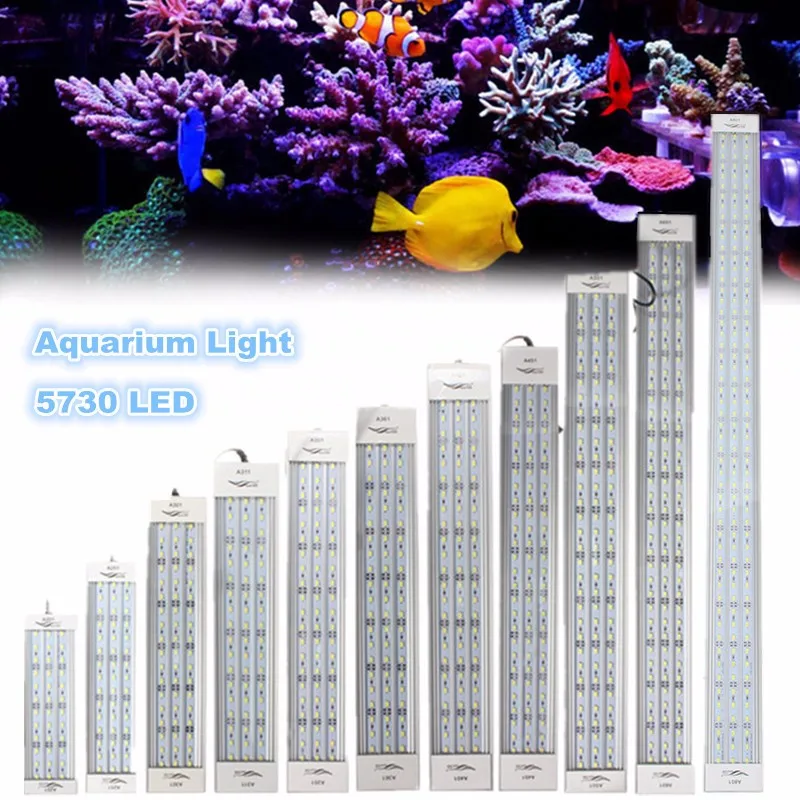 Chihiros 21 Вт 36 см 5730 63SMD светодиодный аквариумный светильник 2800LM 5 цветов светодиодный водные аквариумные аквариум лампа коралловый лампа AC100-240V