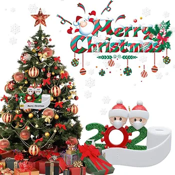 

2020 Quarantine Christmas Birthdays Party Decoration Gift Product Personalized Hanging Ornament, Pandemic -Social D-istancing