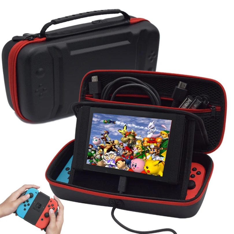 

Portable Storage Bag Cover Cases For Nintend Switch Case NS Console Game Accessories Carry Bag Pouch With Charge Hole Stand