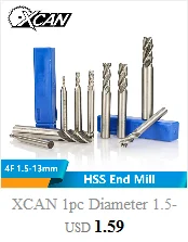 XCAN 1 шт. 2-13 мм супер синий нано покрытием HSS концевые фрезы с прямым хвостовиком Фрезы ЧПУ фрезы 4 флейты концевые фрезы