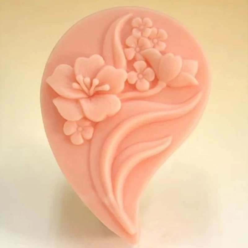 Flower 3D Silicone Soap Mold Leaf Design DIY Silicone Mold for Soap