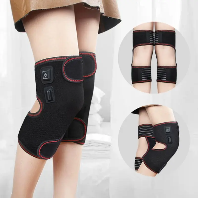 

Electric Heating Knee Pad Brace Wrap Pain Relief Massager Adjustable Temperature NEW