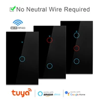 Tuya Smart Life Home House WiFi Wireless Remote Wall Switch Voice Control Touch Sensor LED Light Switches Alexa Google Home 220V 1