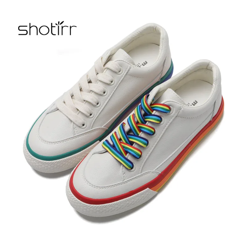 

2019 Spring white shoes woman flat casual tenis leather sneakers Zapatillas Mujer Women Shoes Sneakers walking outdoor