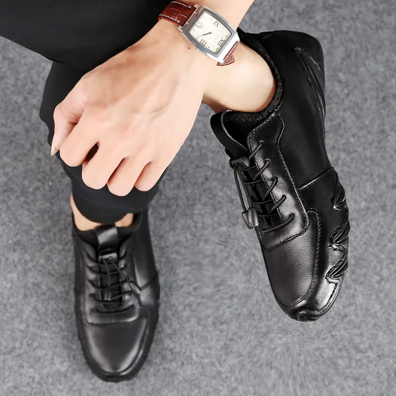 genuine Leather Shoes Men Loafers Comfortable Casual Men Shoes fashion breathable Flats Breathable Men Autumn Shoes Moccasins o4
