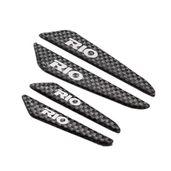 

4PCS Car styling Carbon fiber tape Door Side Edge Protective Sticker For KIA RIO car accessories