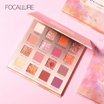 

FOCALLURE Glitter Eyeshadow Pallete 16 Colors Shadows Palette Cosmetics Shimmer Diamond Eye Make Up Water Proof Eye Shadow