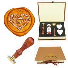 Бриллиантовая печать воск печать штамп Винтаж на заказ ваш дизайн Elegangt натуральный Палисандр Ручка уплотнения воск комплект печатей подарок