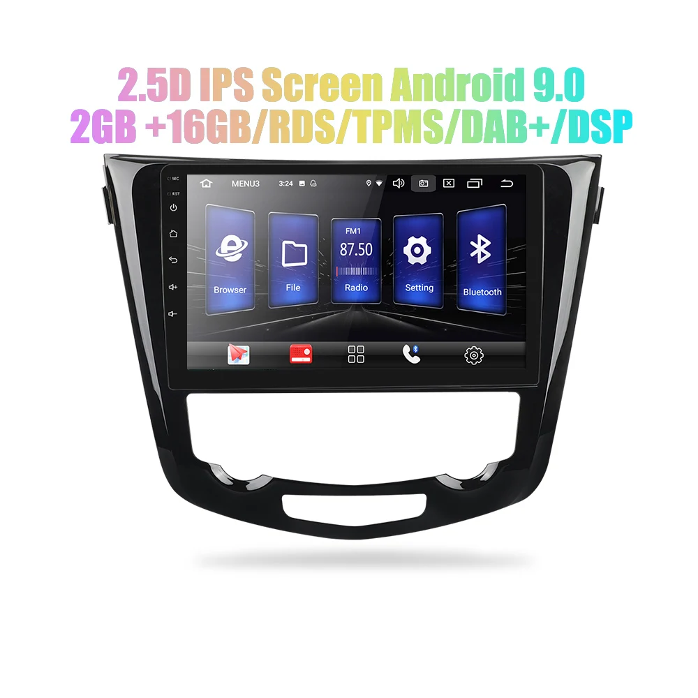 android 9.0 10 android 9,0 2 din android автомобильный компактный мини радио 2.5D ips экран gps навигацией, Wi-Fi, для Nissan X-Trail MP5 Автомобильный плеер спереди - Цвет: android 9.0