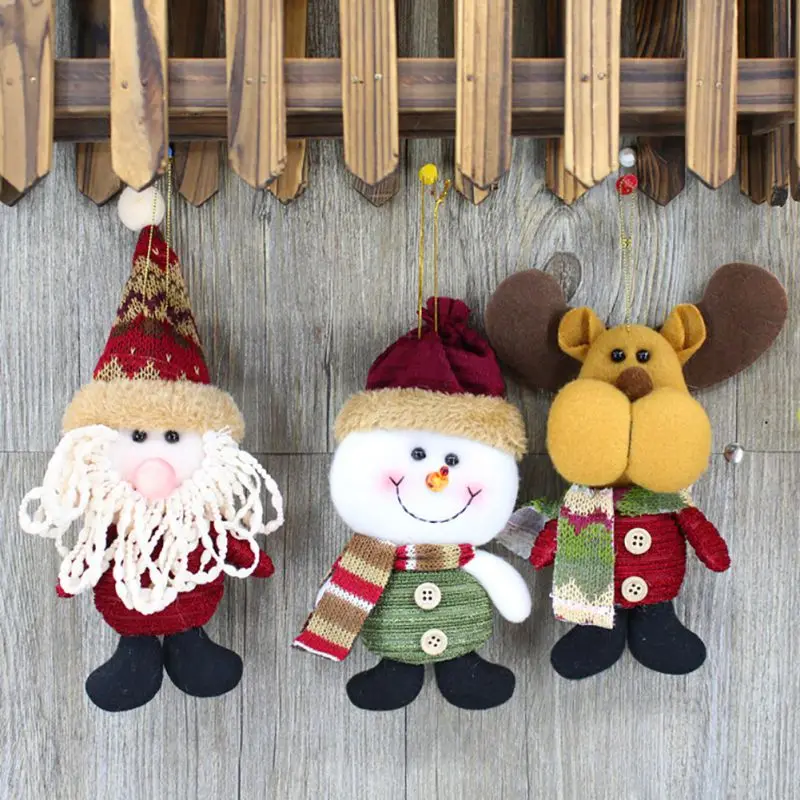 CartoonNew Санта XmasTree кукла декоративная подвесная Кукла мультфильм кулон ноги Рождественская елка капля орнамент Санта Снеговик Олень дом