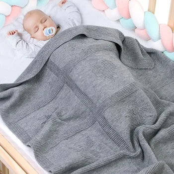 

Infant Baby Boy Girl Cartoon Anime Knit Blanket Autumn Winter 2020 New Newborn Baby Quilt Boys Girls Hold Blanket