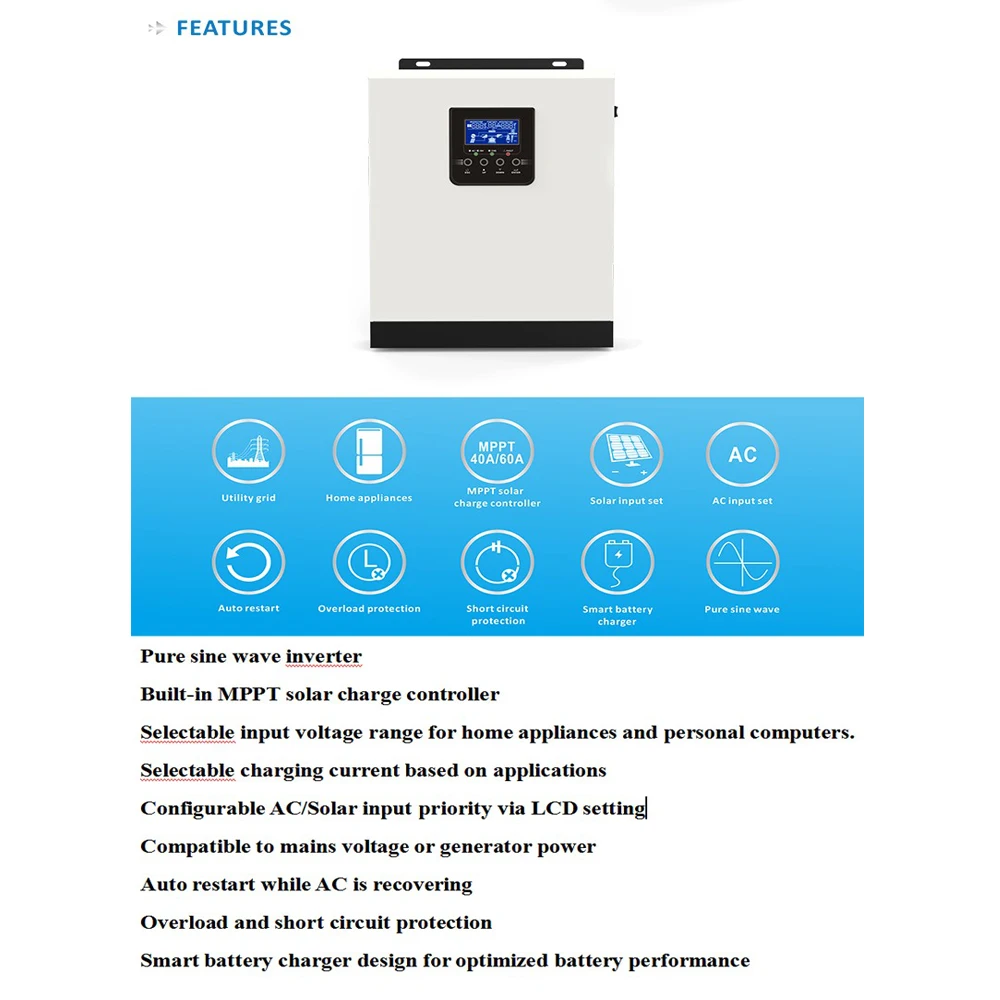 Powmr 3KVA All In One Inverter 24V Output 