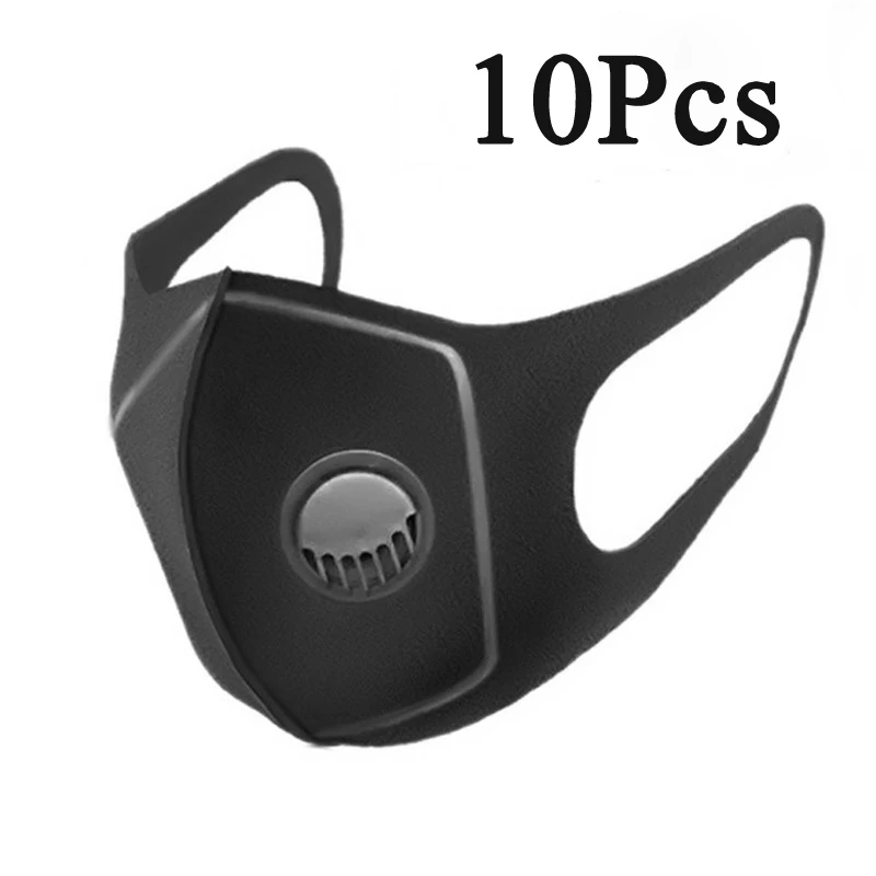 

10Pcs FFP3 Respirator Breathing Filter Valves Recycle Mask Double Layer Protective Dust Mark Mouth Mask Anti Pollution Mascarila