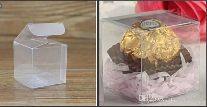 Высокое качество 3x3x3 см ПВХ прозрачная посылка коробка квадратные пластиковые контейнеры Подарочная коробка полотенце-Конфета коробка для торта